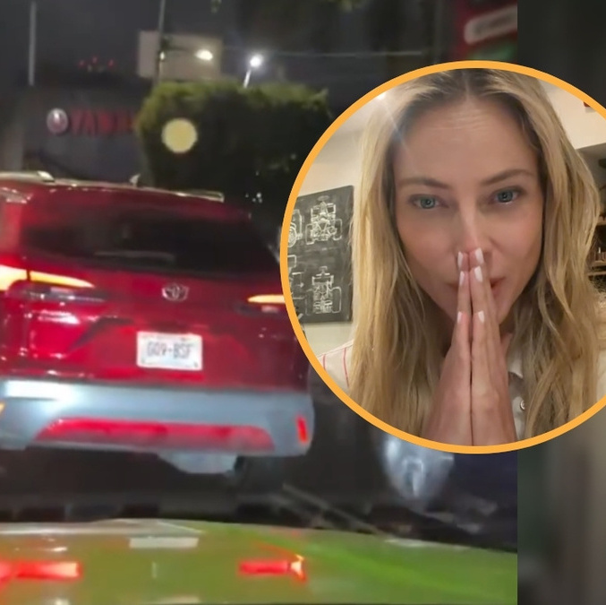 Vanessa Huppenkothen se llevó un gran susto en su regreso a casa a causa de un grupo de montachoques. (@vanehupp/IG)