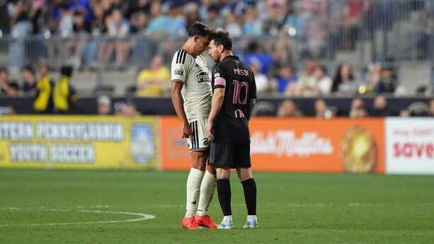 Lionel Messi se encaró con Quinn Sullivan (Reuters)