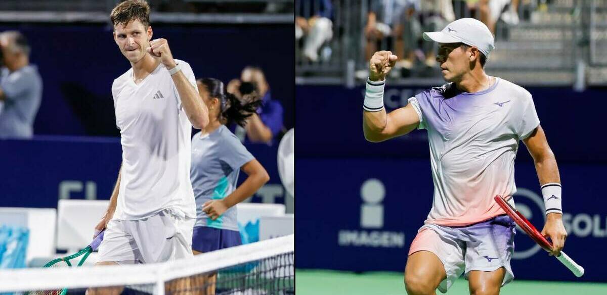 El polaco Hubert Hurkacz y el argentino Sebastián Báez se midan para determinar al campeón de Cancún. FOTO: Cortesia Cancun Country Open