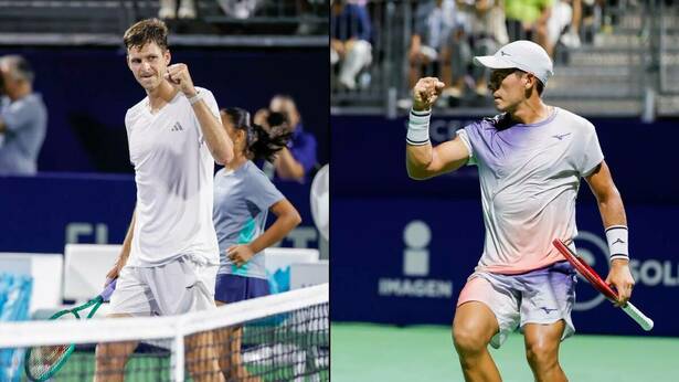 El polaco Hubert Hurkacz y el argentino Sebastián Báez se midan para determinar al campeón de Cancún. FOTO: Cortesia Cancun Country Open