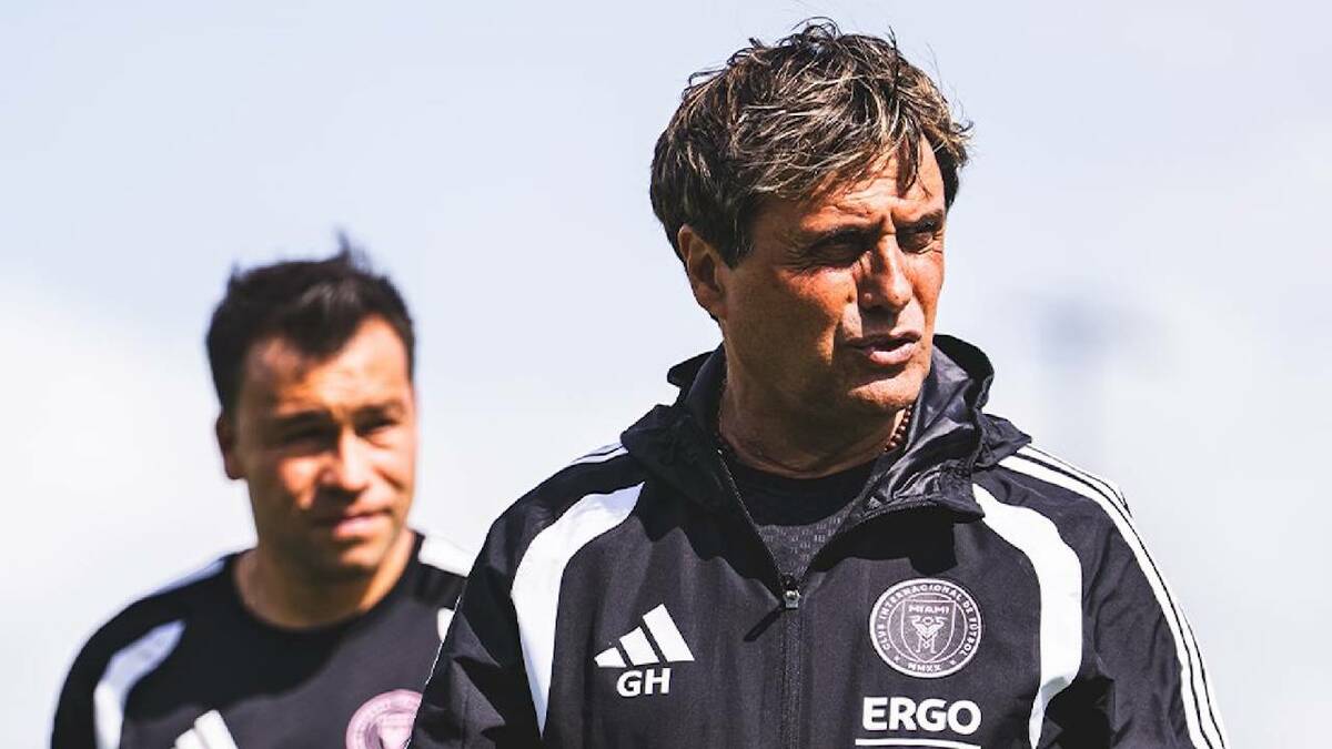Guillermo Hoyos, durante una práctica del Inter de Miami. FOTO: @InterMiamiCF