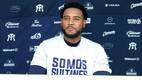 Maikel Franco, durante una conferencia de prensa con Sultanes. FOTO: Sultanes.