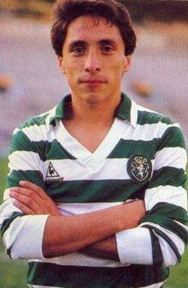 Manuel Negrete con el Sporting de Lisboa.