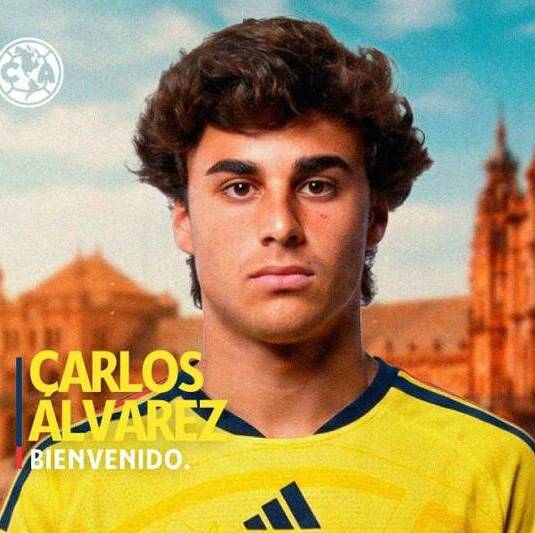 El América dio la bienvenida al jugador español Carlos Álvarez a través de sus redes sociales. FOTO: @clubamerica / @_carlosalvarez10