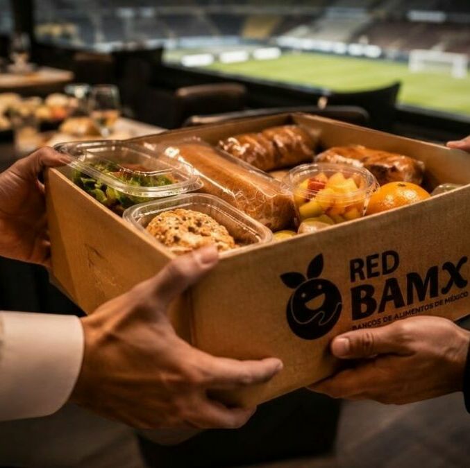 Se logró rescatar la comida que sobró en los estadios mundialistas en México.