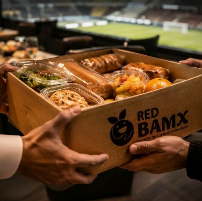 Se logró rescatar la comida que sobró en los estadios mundialistas en México.