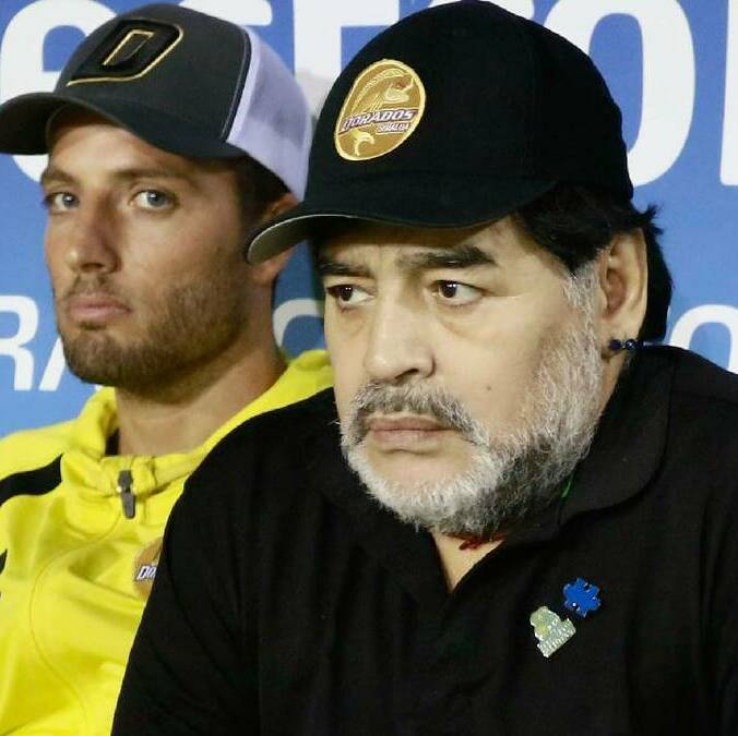 Diego Armando Maradona, durante su etapa como técnico de Dorados en el futbol mexicano. FOTO: imago7