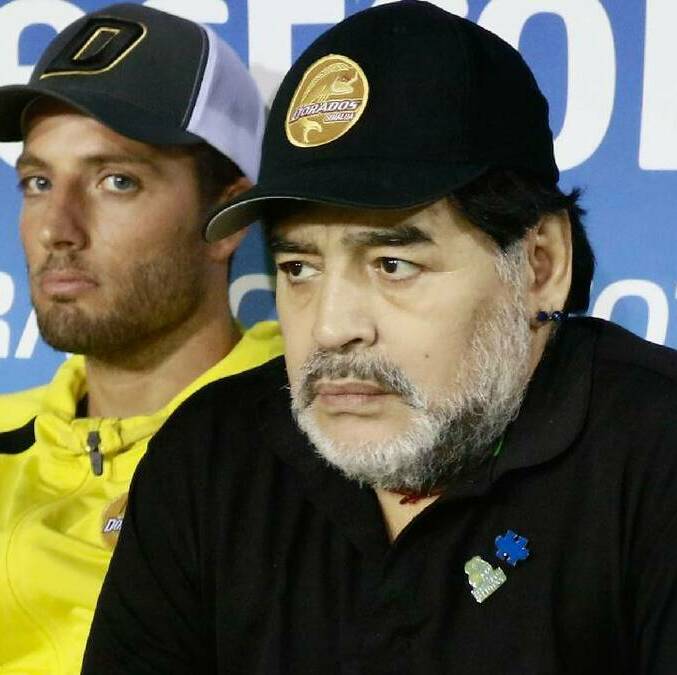 Diego Armando Maradona, durante su etapa como técnico de Dorados en el futbol mexicano. FOTO: imago7
