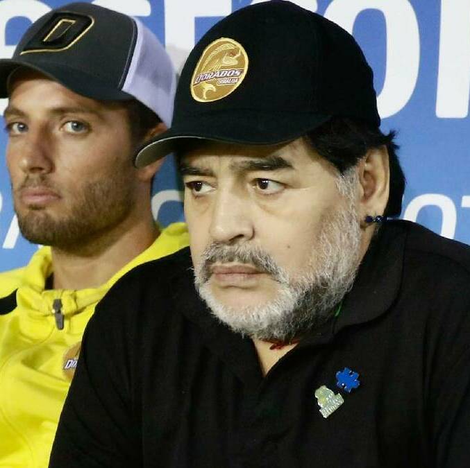 Diego Armando Maradona, durante su etapa como técnico de Dorados en el futbol mexicano. FOTO: imago7