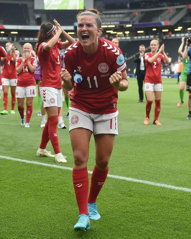 Katrine Veje participó en la Euro con la Selección de Dinamarca / X: WEURO