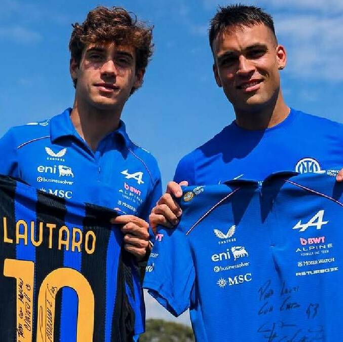 Así fue el tremendo cruce que tuvieron Franco Colapinto y Lautaro Martínez. FOTO: @inter