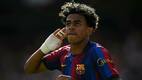 Lamine Yamal abrió el marcador en Mestalla (Reuters)