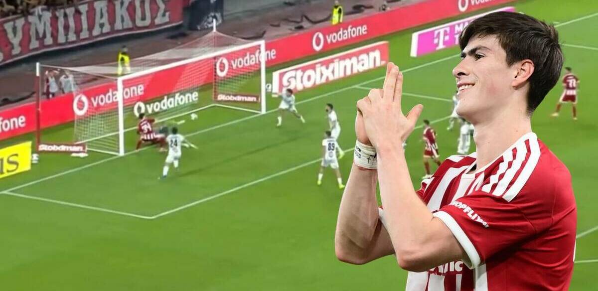 Hormiga González anota gol ante Volos en Copa de Grecia / Captura Claro Sports