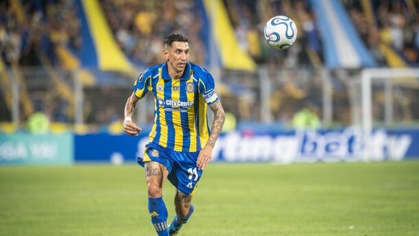 Ángel Di María volvió a disputar la Copa Libertadores (Fotografía: X Rosario Central)