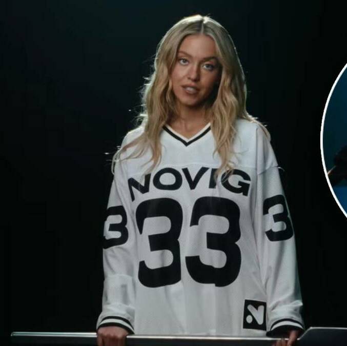 Sydney Sweeney deslumbró en las redes sociales con el promocional de la casa de apuestas Novig. FOTO: @novig