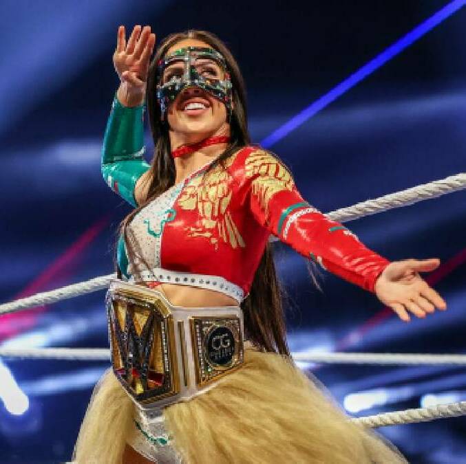 Chelsea Green se ganó el cariño de la afición mexicana con su vestimenta tricolor. FOTO: Cortesía WWE