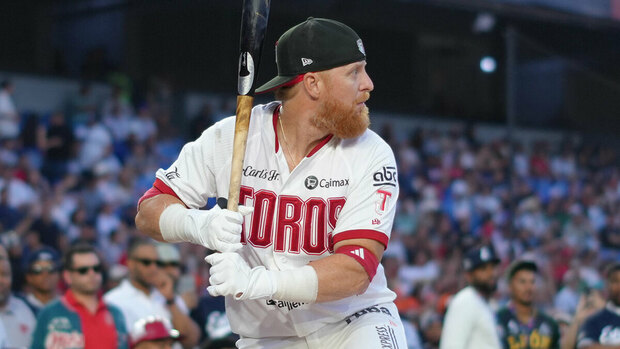 Justin Turner fue el primer eliminado del Home Run Derby LMB 2026 (Foto: Liga Mexicana de Beisbol)