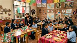 SNTE-SEP confirmó si habrá o no clases los días 15 y 16 de septiembre (Imagen creada con IA)