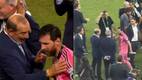 Así fue el momento tenso entre Lionel Messi y el Comisionado de la MLS, Don Garber. FOTOS: Capturas