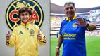 El español Carlos Álvarez recibió la bienvenida de Carlos Reinoso, quien le deseo suerte con el número 8. FOTOS: @clubamerica / Mexsport
