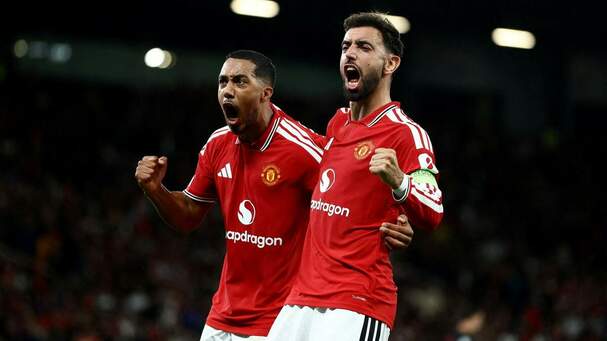 Bruno Fernandes anotó para el Manchester United (Reuters)