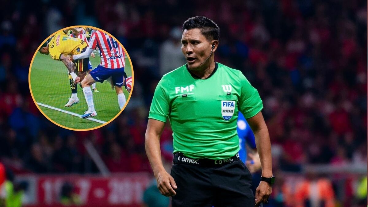 Fernando Guerrero exhibió un error arbitral en contra del América (Fotografía: Imago 7 | Captura de video)