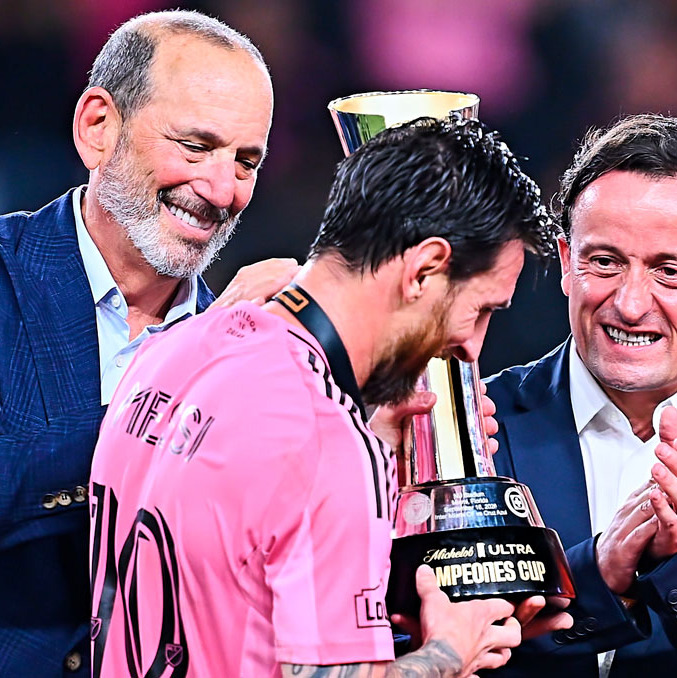 Messi le tuvo un desencuentro con Don Garber. (Foto: Reuters)