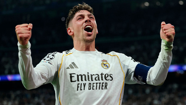 Federico Valverde, el héroe del Real Madrid con tres golpes. (Foto: Reuters)