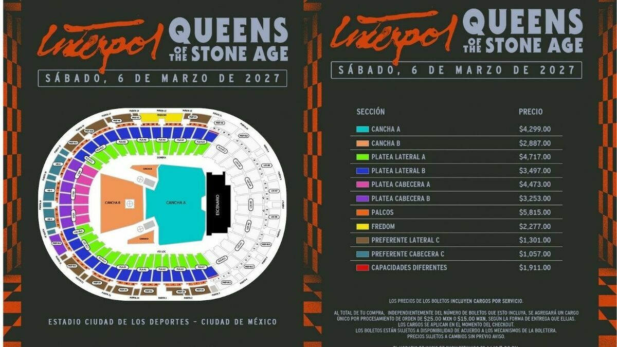 Así quedó el mapa de precios del Estadio Ciudad de los Deportes. (@ticketelhamster/X)