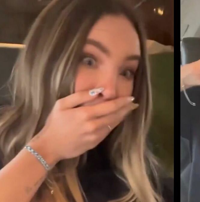 Belinda aparece en un video asustada en su avión. (Foto: captura de pantalla)