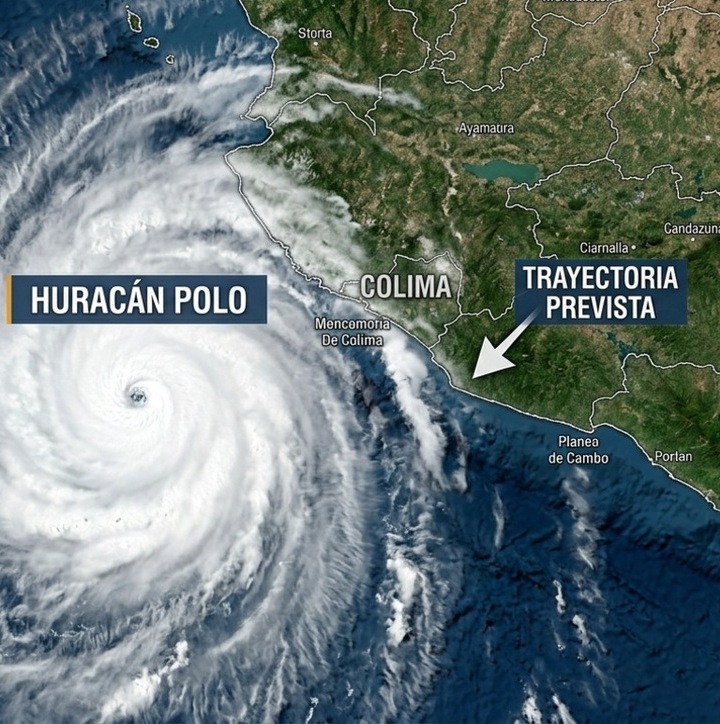El Huracán Polo bajó su intensidad a nivel 4 pero mantendrá tormentas en estos estados del país. (Gemini AI)