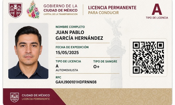 La licencia permantente de la CDMX podrá tramitarse hasta el 31 de diciembre de este 2026. (ChatGPT)