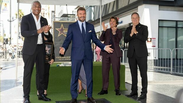 David Beckham se unió al Paseo de la Fama de Hollywood (Fotografía: EFE)