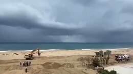 Así fue captado el Huracán Polo tras su paso por Los Cabos, Baja California Sur. FOTO: Captura @azucenau