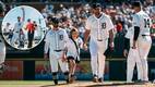 Justin Verlander se despidió de las Grandes Ligas de la mano de su familia. FOTOS: @tigers