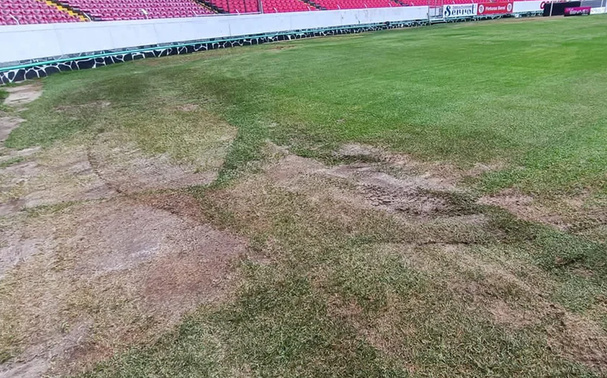 Así se ve la cancha del estadio Jalisco. (Foto: Twitter @Jesusjdrc)
