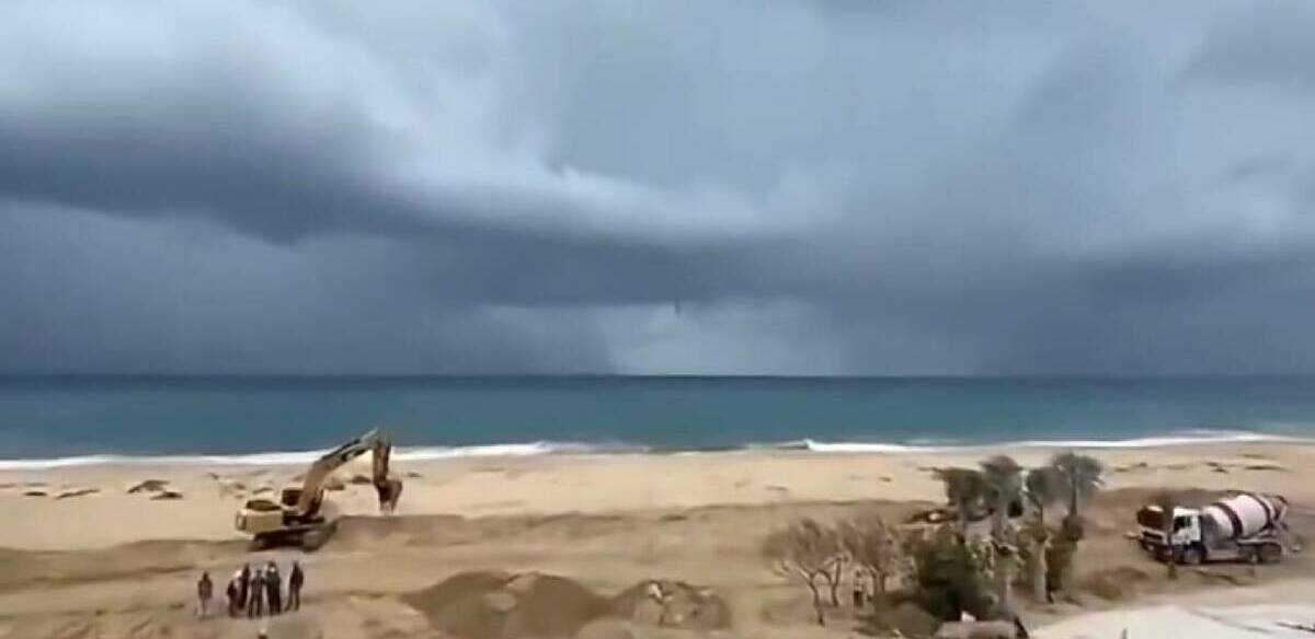Así fue captado el Huracán Polo tras su paso por Los Cabos, Baja California Sur. FOTO: Captura @azucenau