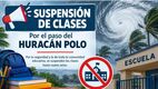 Sin clases por el Huracán Polo. Foto: Chat GPT