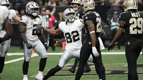 Cody White anotó para los Raiders (Reuters)