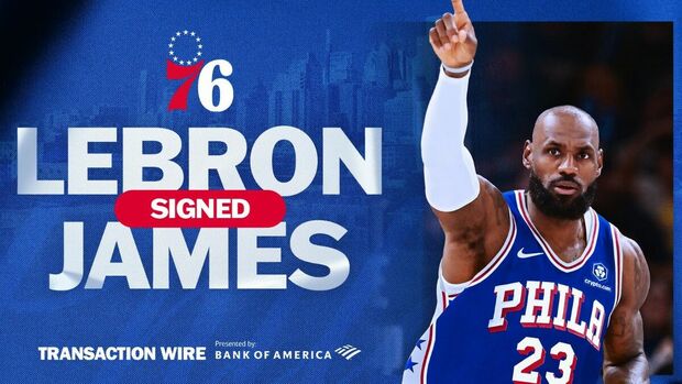LeBron fue anunciado como jugador de los Philadelphia 76ers | Foto: @sixers