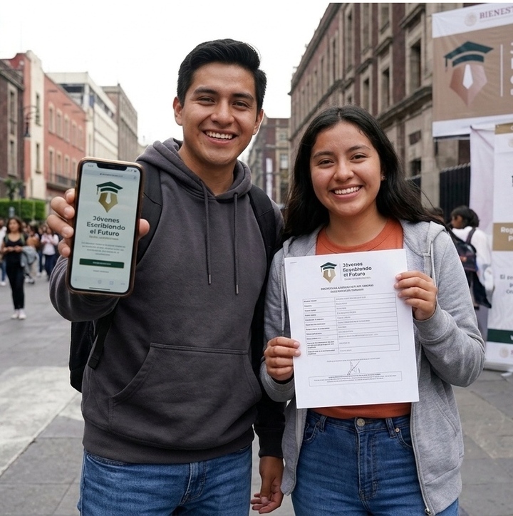 Conoce los requisitos y fechas en que podrás registrarte a la beca Jóvenes Escribiendo el Futuro 2026. (Gemini AI)