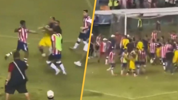 El Chivas Impulsora vs América Buenavista terminó en bronca (Captura X)