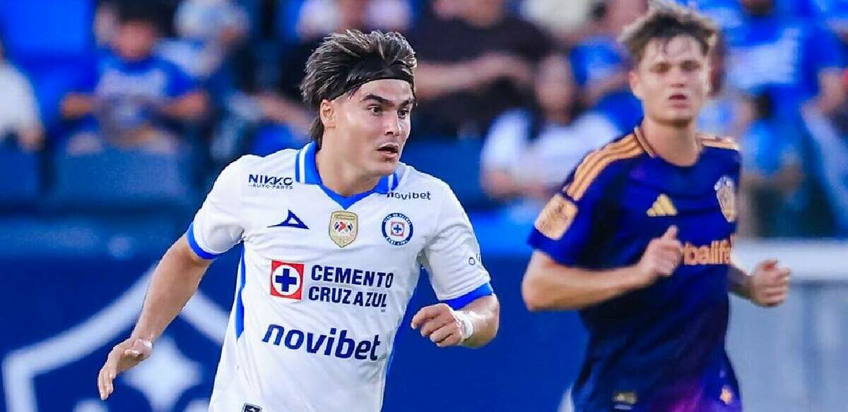 Luka Romero durante el partido entre LA Galaxy y Cruz Azul en Carson, California. FOTO: @cruzazul