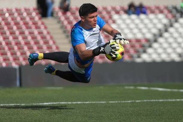 Carlos Moreno, en un entrenamiento con Pachuca (Mexsport)