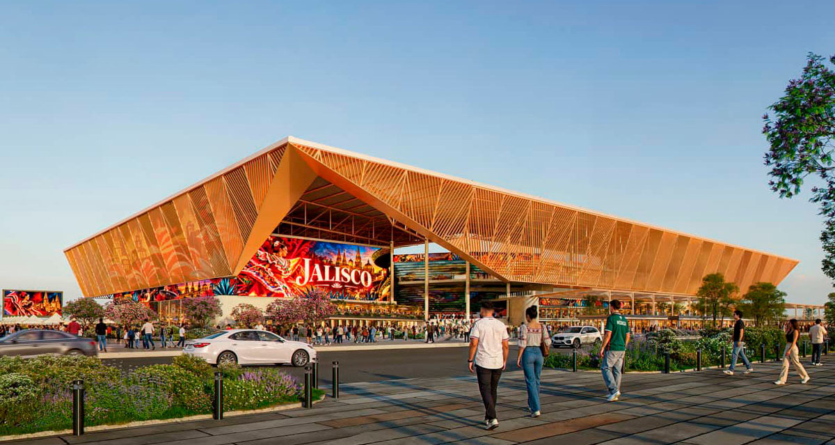 Vista exterior del Nuevo Estadio del Atlas. (Cortesía Grupo Prodi)