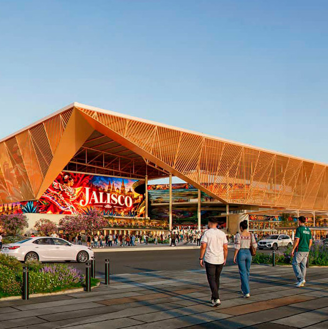 Vista exterior del Nuevo Estadio del Atlas. (Cortesía Grupo Prodi)