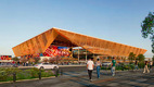 Vista exterior del Nuevo Estadio del Atlas. (Cortesía Grupo Prodi)