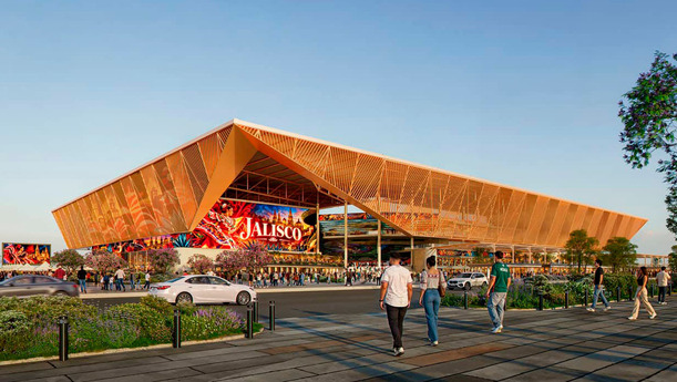Vista exterior del Nuevo Estadio del Atlas. (Cortesía Grupo Prodi)