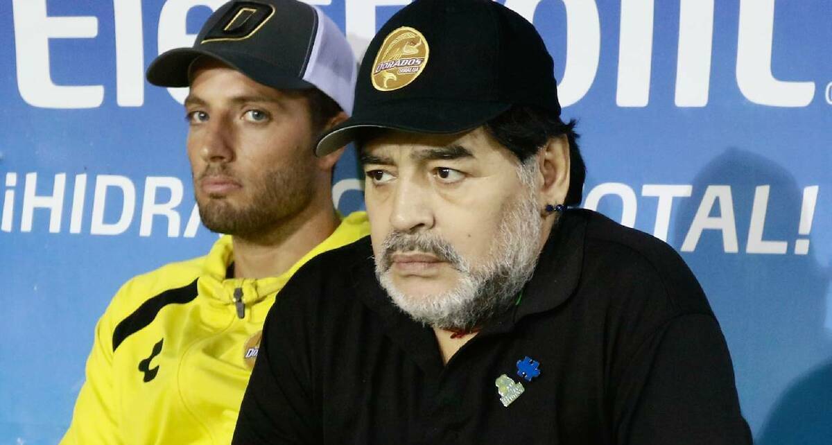 Diego Armando Maradona, durante su etapa como técnico de Dorados en el futbol mexicano. FOTO: imago7