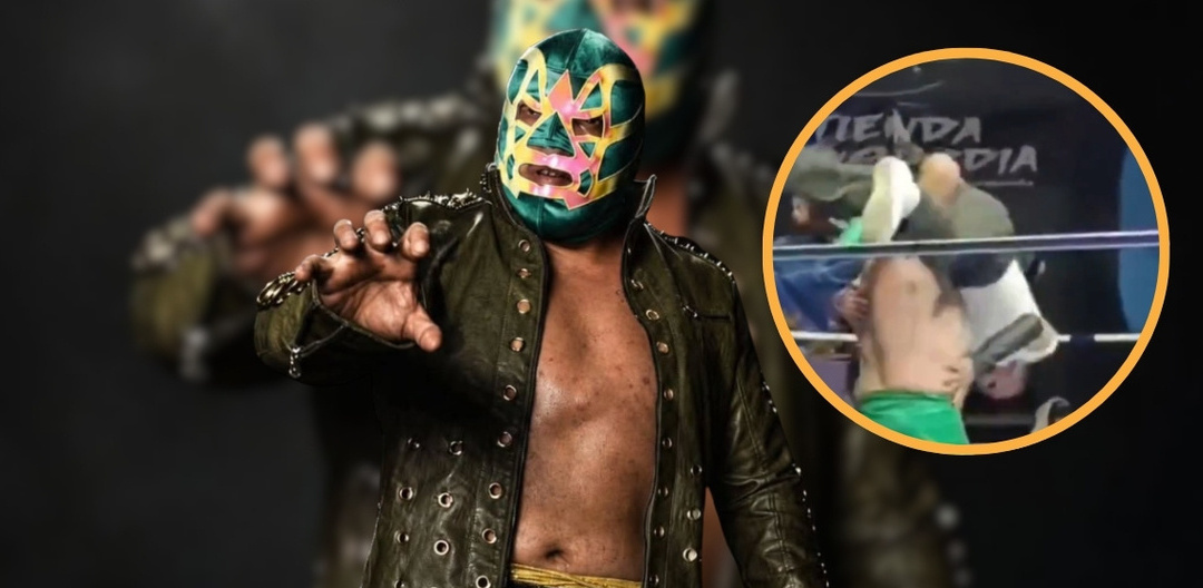 El Hijo de Fishman tuvo varios desacuerdos con el réferi durante su última pelea. (@hijodefishman/IG)